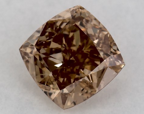 IGI 0.38 Carat Fancy Orangy Brown-VVS2 Cushion Modified Cut Lab-Grown Diamond
